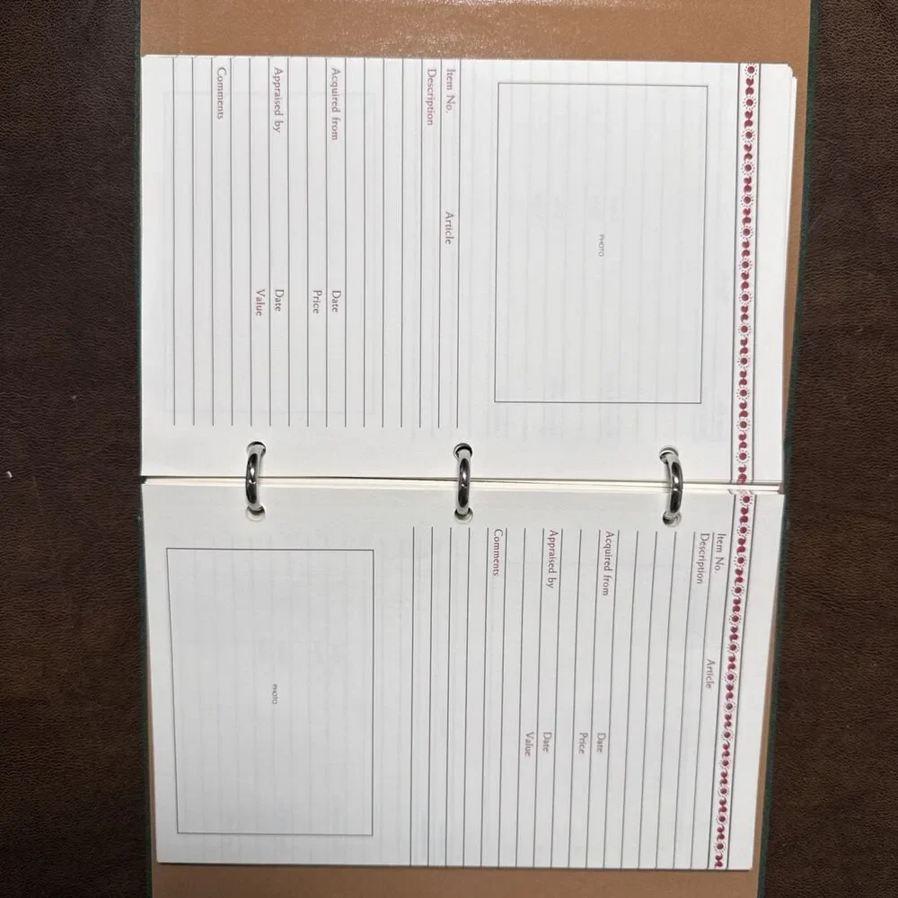 Vintage Caspari Collectors Journal Log Book 3 Ring Binder 1985 NEW No Writing